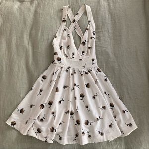 White floral dress from free people